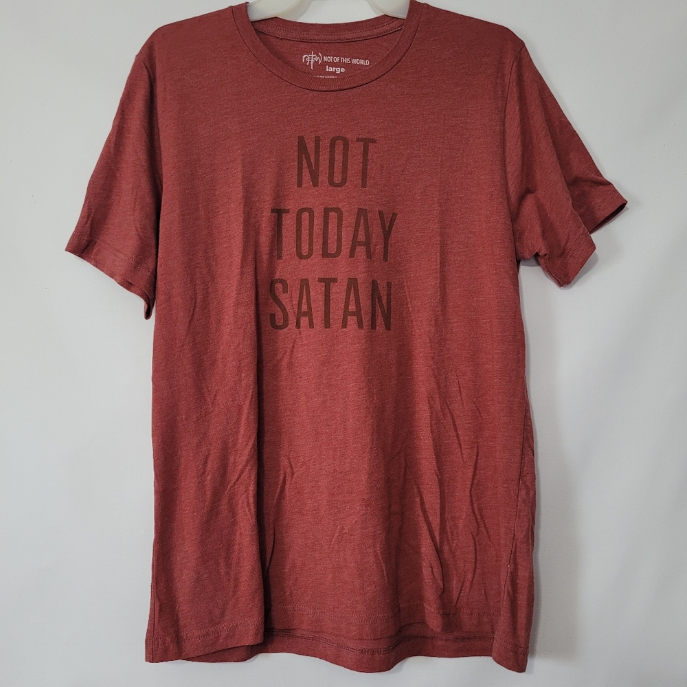 Not Today Satan Graphic Tee by Not of Thia World Ladies Size Large L